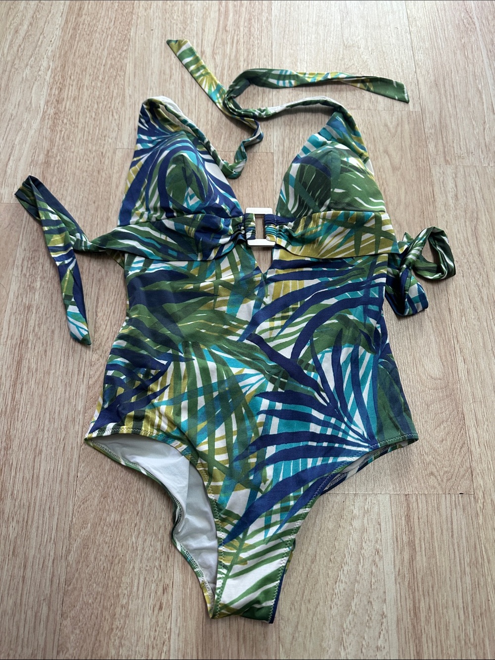 Cosabella Multicolor Tropical-Print Swimwear in Green, Blue & Yellow